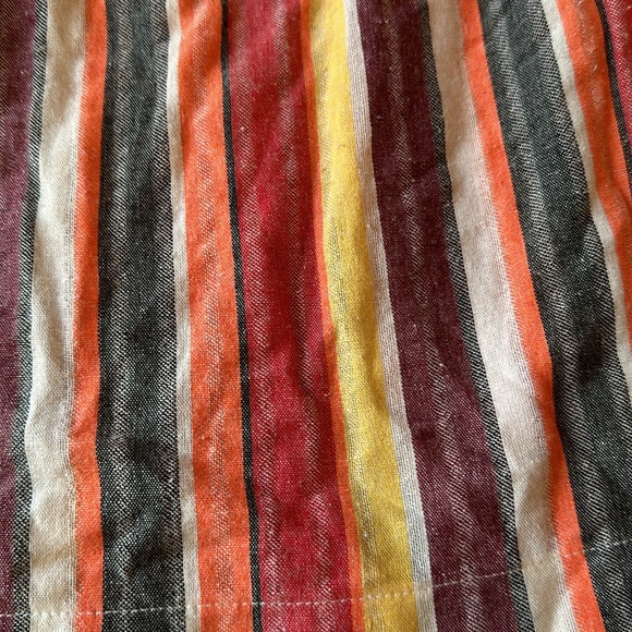 Striped linen mini skirt with bow, medium - Picture 5 of 5